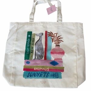 KATE SPADE | Bookshelf Canvas Book Tote NWT